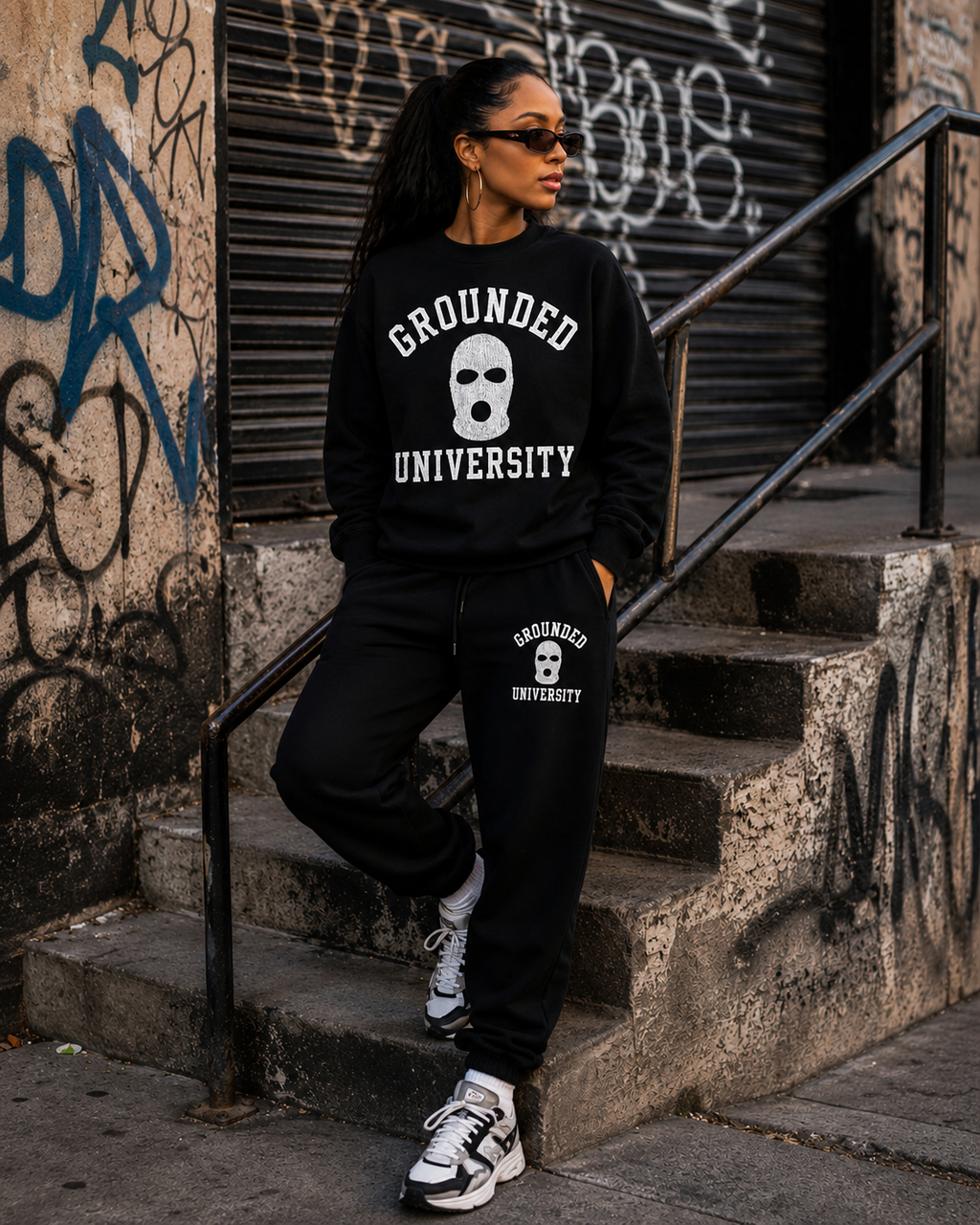 Grounded University Ski Mask Sweatsuit