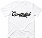 Classic Grounded T-Shirt featuring the signature script logo on a white heavyweight cotton T-shirt.